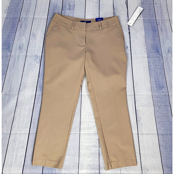Apt. 9 Pants - Women's Apt. 9 PETITE 4 SHORT Torie CURVY Straight-Leg Dress Pants Taupe Gray